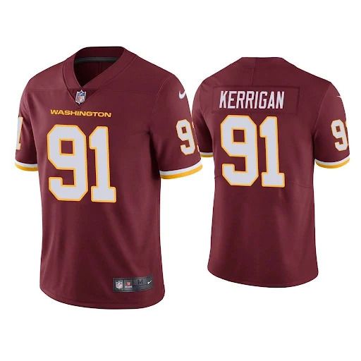 Men Washington Redskins 91 Ryan Kerrigan Nike Red Vapor Limited NFL Jersey